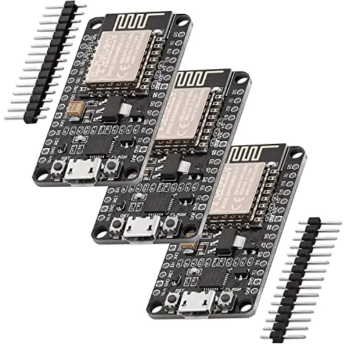AZDelivery 3 x NodeMCU V2 WiFi Amica ESP8266 ESP-12F Development Board mit CP2102 Unverlötet Version kompatibel mit Arduino inklusive E-Book!