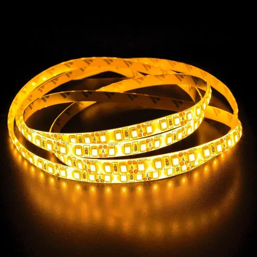 5m (500cm) LED Streifen Band Leiste 24V Gelb IP65 600LEDs 120LED/m SMD2835