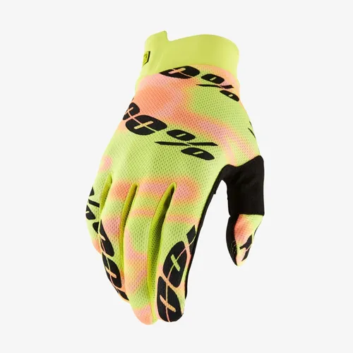 100% MX Handschuhe iTrack Kaledo Gelb für Off-Road-Motorradfahren