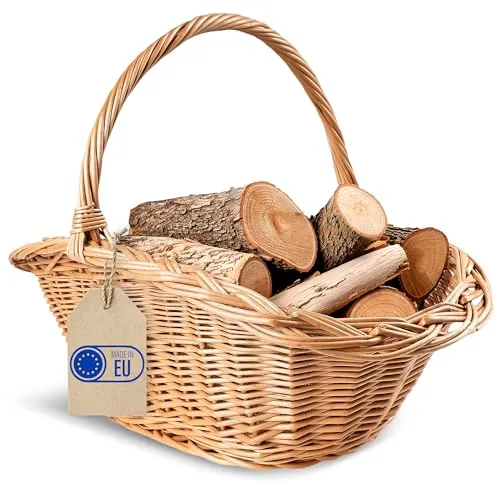 Creative Home Rattan Kaminholzkorb 60 x 40 x 39 cm