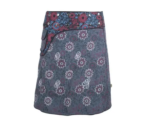 Vishes Wickelrock Blümchen Wickelrock Cacheur Druckknöpfe Tasche Boho, Elfen, Goa, Hippie Style