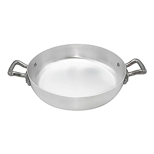 Pentole Bratpfanne, BLTF-Aluminium, 2 Griffe aus Edelstahl, silberfarben 18 cm Silber/schwarz