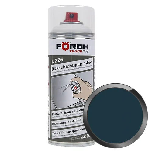 FÖRCH L226 Truckline 4in1 Dickschichtlack 0.4 Liter DB7129 GALINITGRAU Rostschutz Grundierung
