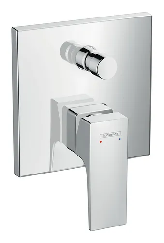 Hansgrohe Metropol Wannenarmatur Chrom 32545000 - Unterputz Wannenarmatur mit Hebel, hohe Durchflussrate von 29 Litern pro Minute für luxuriösen Komfort
