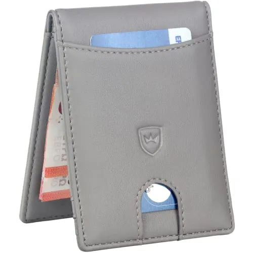 Kronenschein® Slim Wallet mit RFID Schutz I Geldbörse Herren & Damen klein I Portmonee mit Geldklammer I Mini Geldbeutel I Kartenetui I Karten Portemonnaie I Kreditkartenetui