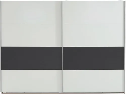 Kleiderschrank Bert Schwebetürenschrank 270 cm in Weiß und Anthrazit