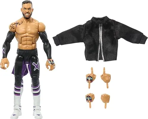 Mattel WWE Elite Finn Balor Actionfigur - Actionfigur im Maßstab 15,2 cm mit 25 Gelenkpunkten und TrueFX-Technologie für lebensechte Gesichtszüge, perfekt zum Spielen oder Ausstellen für WWE-Fans.
