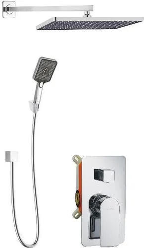 kielle Vega Duschset mit Unterputzarmatur für 2 Verbraucher – verchromt 20618SP30
