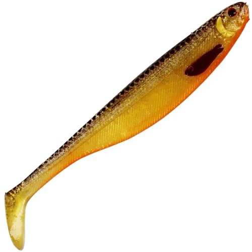 Westin Shad Teez 7,5cm 3g - 4 Gummifische, Farbe:Gold Rush