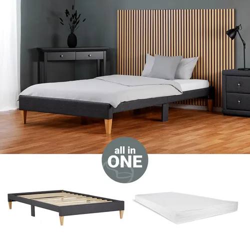 Produktbild Homestyle4u Polsterbett 90x200 cm mit Matratze