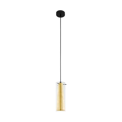 EGLO Pendellampe Pinto Gold - Stylische 1-flammige Hängelampe - Moderne Pendelleuchte aus Metall in Schwarz und Glas in Gold-Optik; ideal für Esszimmer und Wohnzimmer, schafft ein trendiges Ambiente.
