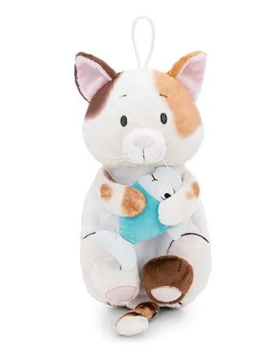 NICI Kuscheltier Wärmflasche Glückskatze mit Fisch 300ml - Kuscheliges Wärmetier für Kinder - Wärmflasche für Babys mit liebevollem Design. Die Glückskatze mit Plüschfisch sorgt für Entspannung und ist ideal als Kuschelbegleiter für Kinder ab 10 Monaten.