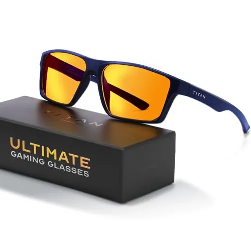 livho Titan Gaming-Brille, Anti-Blaulicht-Brille für Herren, UV400-Schutz, Blaulichtfilter-Brille gegen Augenbelastung durch Computer