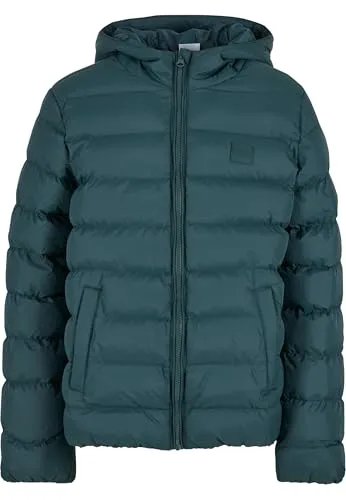 Urban Classics Herren Boys Basic Bubble Jacket Bottlegreen, 158/164 - Funktionsjacken für kalte Temperaturen, wasserdicht und winddicht für optimalen Schutz, ideal für Outdoor-Aktivitäten im Winter.