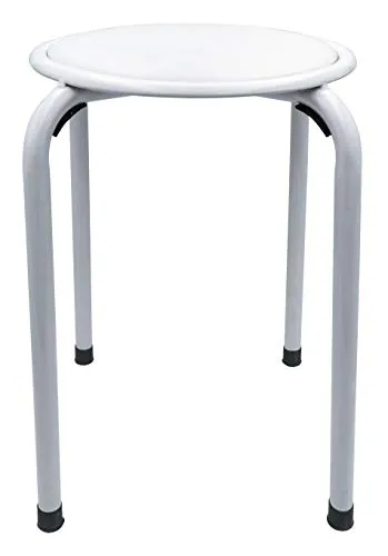 RIDDER Bad-Hocker Classic weiß – Rutschfester Sitz - Kompakter Bad-Hocker mit rutschhemmender Sitzfläche. Ideal für das Badezimmer, belastbar bis 100 kg. Perfekt für mehr Sicherheit und Komfort.