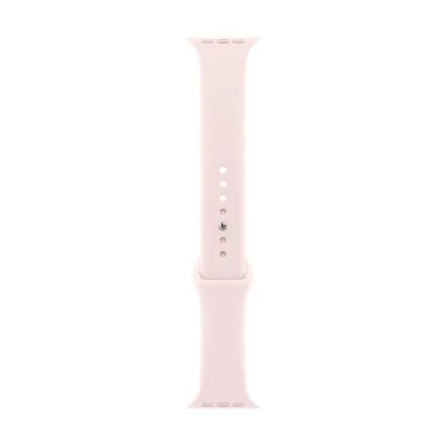 APPLE 46 mm Sportarmband (M/L) - Ersatzarmband in Hellrosa - Hochwertiges Sportarmband aus strapazierfähigem Fluorelastomer, das sich angenehm anfühlt und optimal am Handgelenk sitzt. Ideal für aktive Nutzer, die Komfort und Stil schätzen.