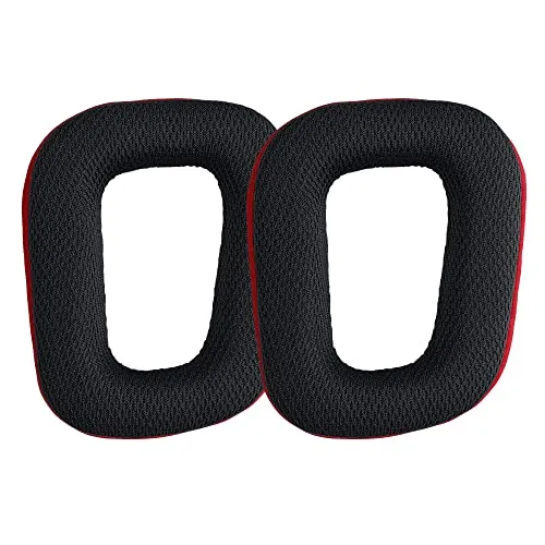 kwmobile 2X Ohrpolster kompatibel mit Logitech G430 / G35 / G930 / F450 Polster - Kopfhörer Polster aus Kunstleder für Over Ear Headphones