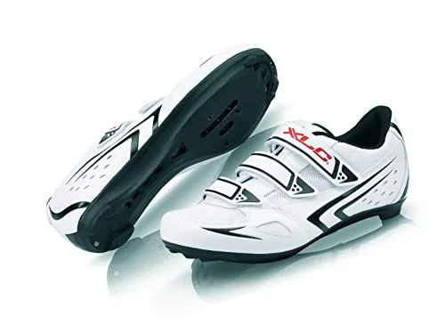 XLC Herren CB-R04 Radsportschuhe, Weiß, 46 EU - Laufschuhe mit atmungsaktivem Nylon-Netzteil für optimale Belüftung und Klettverschluss für schnellen Einstieg – ideal für Radsportler.