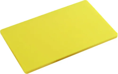 KESPER® HACCP Schneidebrett 50 x 30 cm aus Kunststoff, gelb - Hygienisches Schneidebrett zur Umsetzung des HACCP-Konzepts, gefertigt aus hochwertigem PE-Kunststoff und spülmaschinengeeignet.