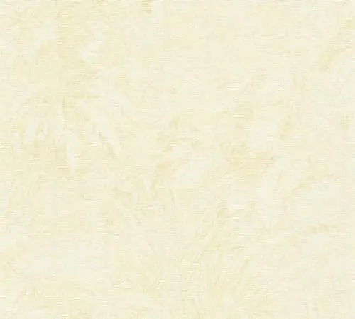 A.S. Création Smart Surfaces Florale Vliestapete mit Palmenblätter 10,05 m x 0,53 m - Beige, Gelb, Gold - Tapete mit Blättermotiv Made in Germany - 395602