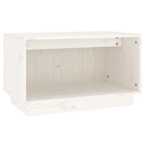 vidaXL TV-Schrank Weiß aus Kiefernholz 60x35x35 cm - Eleganter TV-Schrank aus massivem Kiefernholz mit robustem Design, bietet viel Stauraum und eine stabile Oberfläche zur Präsentation von Dekorationsgegenständen.