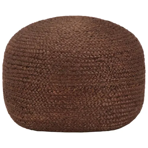 vidaXL Handgefertigter Sitzpuff Braun 40 x 45 cm - Hocker aus geflochtenen Jutesaiten mit EPS-Perlen-Füllung für optimalen Komfort. Ideal zum Entspannen und als dekoratives Element in jedem Raum.