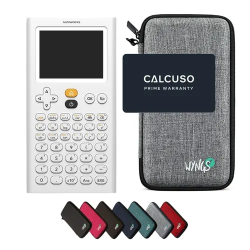 NumWorks Taschenrechner + Schutztasche Hellgrau