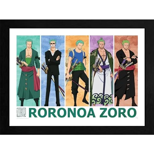GB eye One Piece Pirate Hunter Zoro 30 x 40 cm großer gerahmter Sammlerdruck