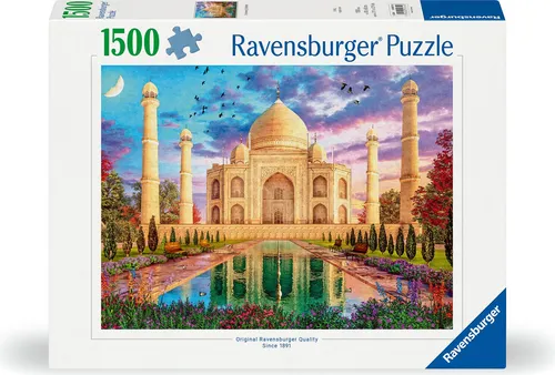 Ravensburger Taj Mahal 1500 Teile Puzzle - Hochwertiges 1500 Teile Puzzle mit beeindruckendem Taj Mahal Motiv, ideal für entspannende Stunden und Puzzle-Fans.