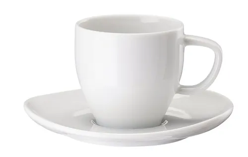 Rosenthal Tasse Junto Weiss Espressotasse mit Untertasse, Porzellan