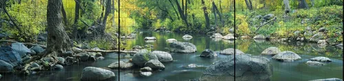 Produktbild Bedruckter Sichtschutz PANORAMA XXL Fluss Foto-Motiv