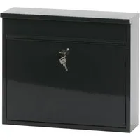 PROREGAL® Wandgarderobe Granadan aus Stahl, Anthrazit - Wandbriefkasten mit Einwurfklappe und Zylinderschloss, ideal für sicheres Briefempfangen. Robustes Design aus Stahl, perfekt für den Außenbereich.