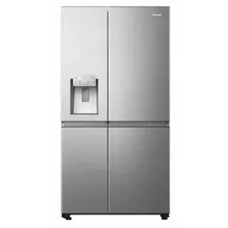 Hisense RS818N4TIC - Side by Side Kühl-Gefrierkombination mit Eis- und Wasserspender, Total No Frost und Multi Air Flow für optimale Frische