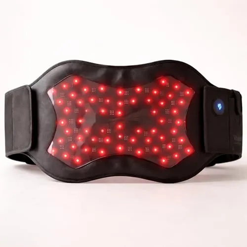 Vulpés IR Belt – Infrarot- & Rotlichtgürtel für den unteren Rücken - Ergonomischer Gürtel für den unteren Rücken, kabellos und app-steuerbar. Ideal für entspannende Anwendungen zuhause mit individuell einstellbaren Lichtmodi für Ihre persönliche Wohlfühlroutine.