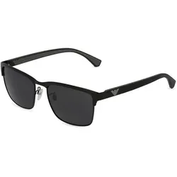 Emporio Armani EA2087 Herren-Sonnenbrille - Stilvolles Design in Schwarz - Sonnenbrillen für Herren mit eckigem Metall-Gestell, bietet UV-Schutz und verleiht jedem Look einen eleganten Touch.