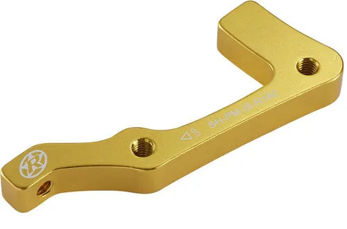 Reverse Fahrrad MTB  Bremsscheiben Adapter IS-PM Ø VR 180mm o. HR 160mm Gold