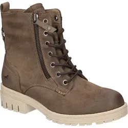 Ara Shoes Khaki Stiefeletten für Damen, Größe 41 - Wanderschuhe: Bequeme Stiefeletten mit Schnürung und Reißverschluss, rutschhemmender Sohle und verstärkten Kappen für optimalen Halt und Komfort.
