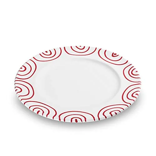 Gmundner Keramik Rotgeflammt Speiseteller 27 cm - Hochwertiger flacher Speiseteller aus Keramik in elegantem Rotgeflammt-Design, ideal für stilvolle Tischdekorationen und besondere Anlässe.