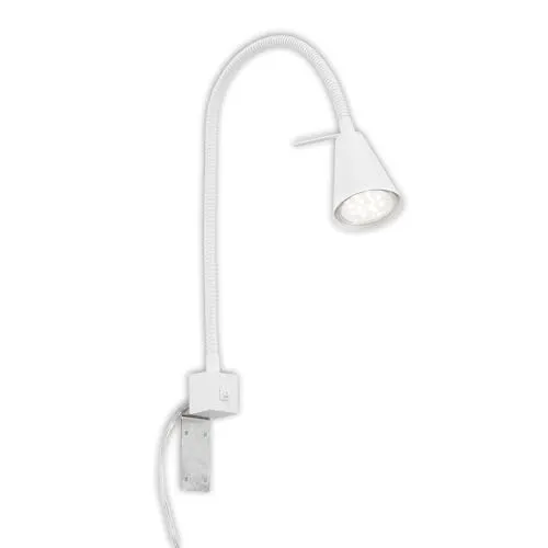 BRILONER LED Leselampe - Schwenkbar und Energiesparend - Moderne Wandleuchte in Weiß mit flexiblem Arm für individuelle Lichtsteuerung, 400 Lumen und 20.000 Stunden Lebensdauer - ideal als Leselampe oder Nachttischlampe.
