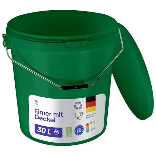 BenBow Eimer mit Deckel 30l grün 5X 30 Liter in grün von BENBOW