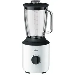 Braun JB3150 Standmixer 1,5 L 800W - Weiß - Standmixer mit TriAction-Technologie für optimale Mixergebnisse, variable Geschwindigkeiten und spülmaschinengeeignete Teile – ideal für Smoothies und Suppen.