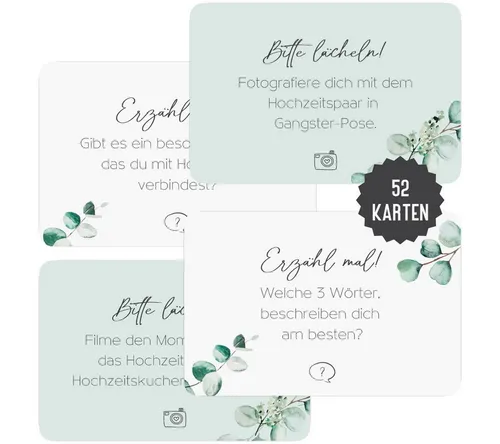 Things of Happiness Spiel Hochzeitsspiel, Fotoaufgaben Hochzeit, Fotospiel, Kennenlernspiel