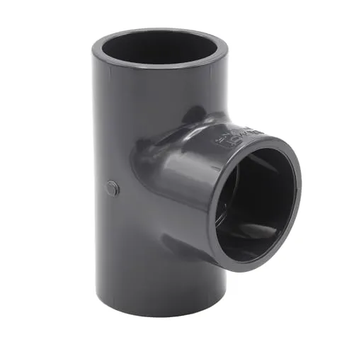 Baumaxxe PVC-U T-Stück 90° I 40mm I 1 1/4 Zoll I Klebemuffe I PVC-Rohrmuffe mit 2-Anschlüssen I Rohr-Verbindungsstück PVC-Fitting I bm066