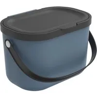 Rotho Müllsystem Albula, blau, stapelbar - Das Rotho Müllsystem Albula in Blau überzeugt durch stapelbare Funktionalität und praktische Tragegriffe. Hergestellt aus hochwertigem Kunststoff, ist es geruchsfest und ideal für den täglichen Einsatz in der Küche.