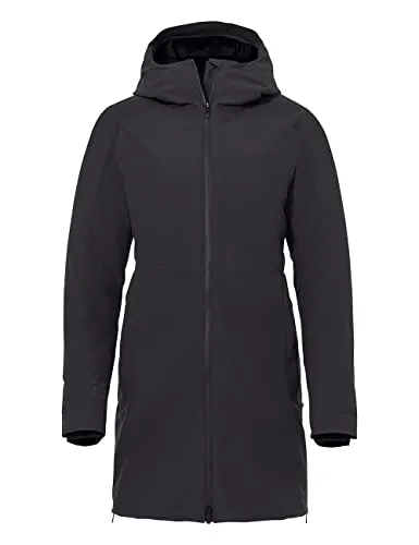 Vaude WO MINEO COAT III Damen Steppmantel Schwarz Größe 44 - Mäntel – Modischer, wasserdichter Wintermantel aus 100% recycelten Materialien, ideal für Berufspendler und umweltbewusste Frauen.