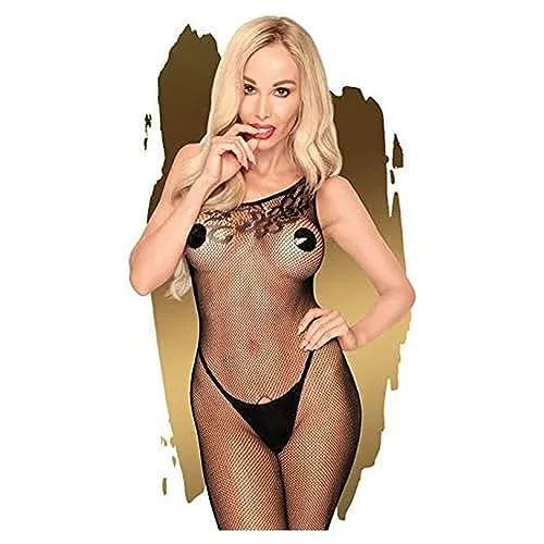 Penthouse, Ouvert-Bodystocking, Bodystocking, verschiedene Größen, Dessous, 'Fancy dope', schwarz, Größe: S-L