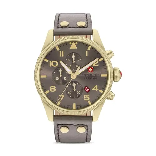 Swiss Military Hanowa SMWGC0000410 Thunderbolt Chrono Herrenuhr mit Lederband 10 ATM