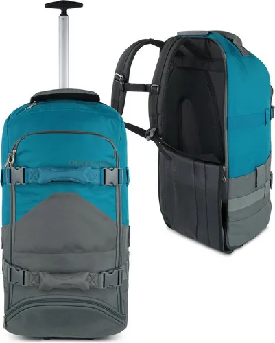 normani Reisetasche mit Rollen und Rucksackfunktion, 90L grau|schwarz - Praktische Reisetasche mit 5 Fächern und vielseitiger Nutzungsmöglichkeit. Ideal für Reisen, robustes Material sorgt für Langlebigkeit und Komfort beim Transport.