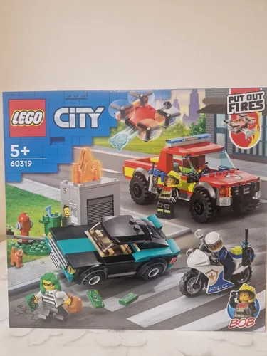 LEGO 60319 City Löscheinsatz und Verfolgungsjagd - Feuerwehr-Pickup mit Drohne, spannendes Actionspielzeug für Kinder ab 5 Jahren