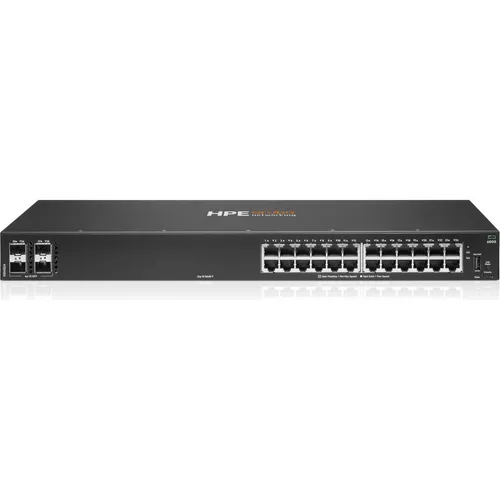HPE Aruba Networking CX6000 28-Port Switch (R8N88A) - 24x Gigabit LAN, 4x SFP - Netzwerk-Switch mit hoher Switching-Kapazität von 56 Gbit/s, ideal für leistungsstarke Netzwerkinfrastrukturen.